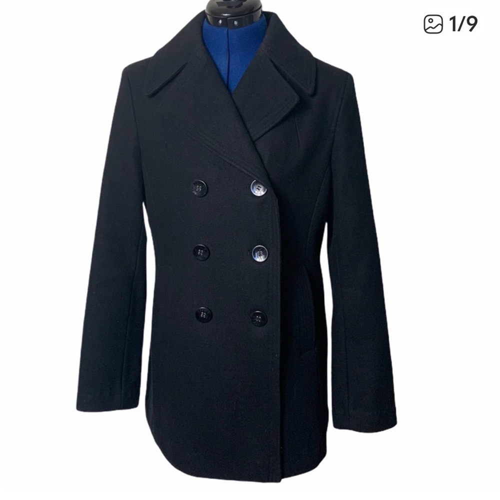 Kenneth Cole Reaction Wool Blend Pea Coat MED